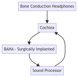 You can use it to visualize the connections between the different components, such as the cochlea, BAHA, and sound processor, and how they interact with one another. Additionally, it can be used to help explain the benefits of bone conduction hearing technology, such as how it bypasses outer and middle ear issues and allows for a more natural hearing experience.
