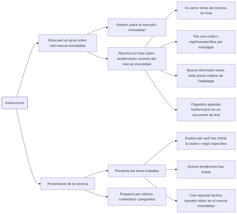 Esquema de les activitats