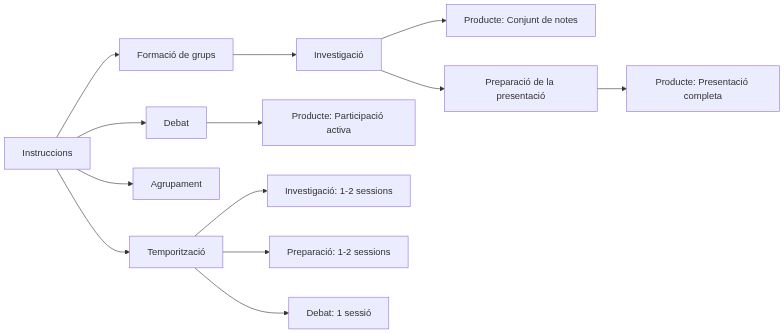 Esquema de les activitats