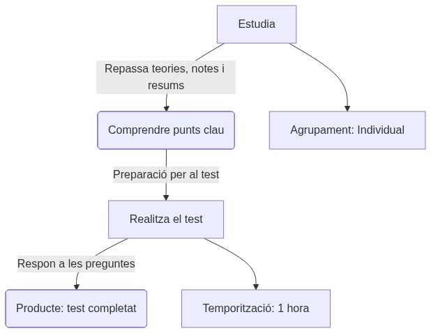 Esquema de les activitats
