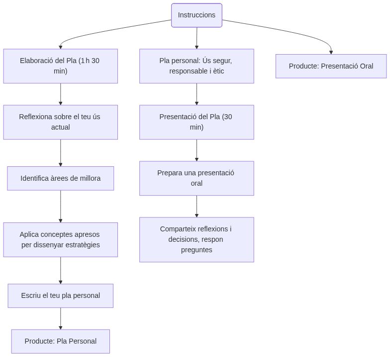 Esquema de les activitats
