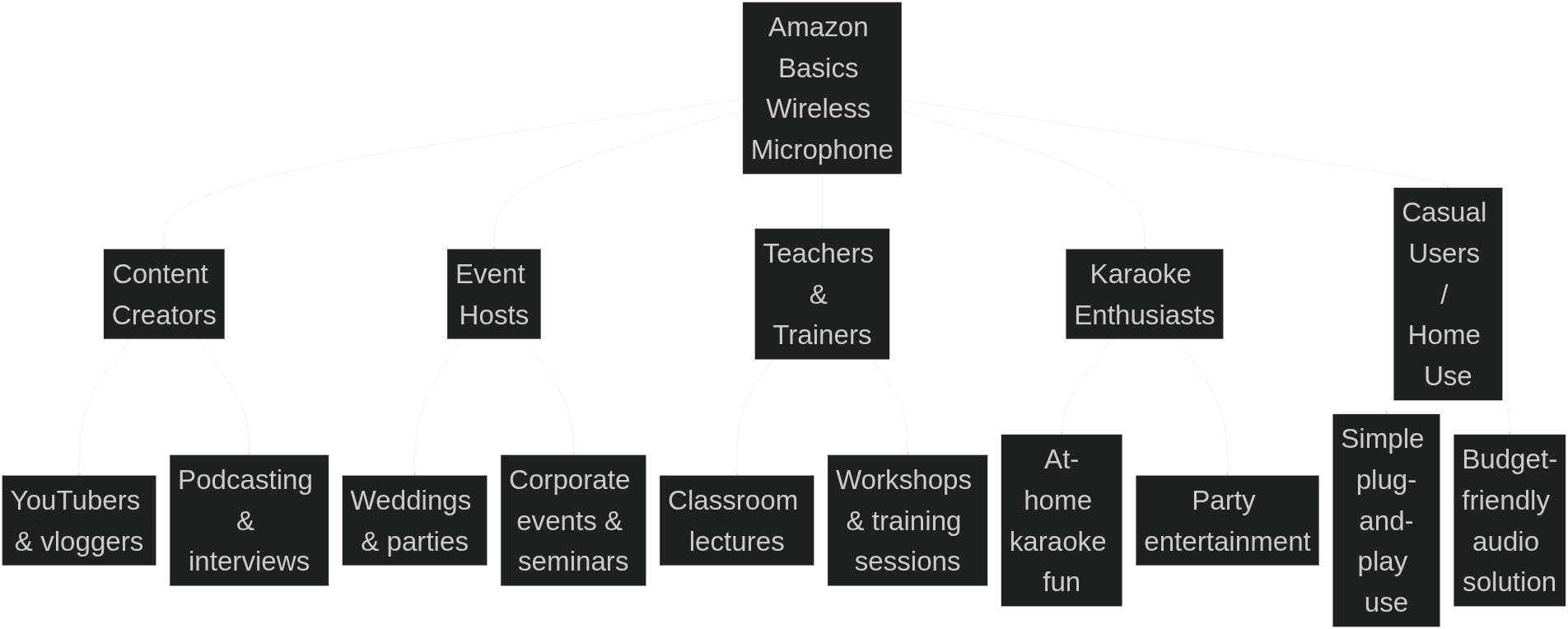 Amazon Basics Wireless Microphone Target Audience Diagram