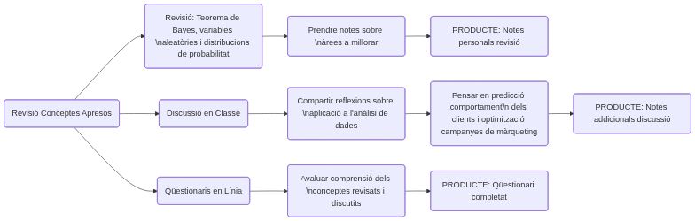 Esquema de les activitats