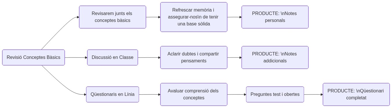 Esquema de les activitats