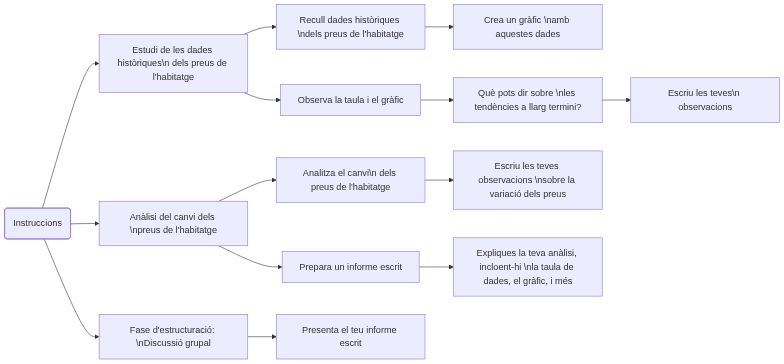 Esquema de les activitats