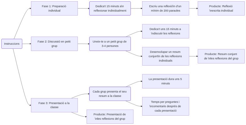 Esquema de les activitats