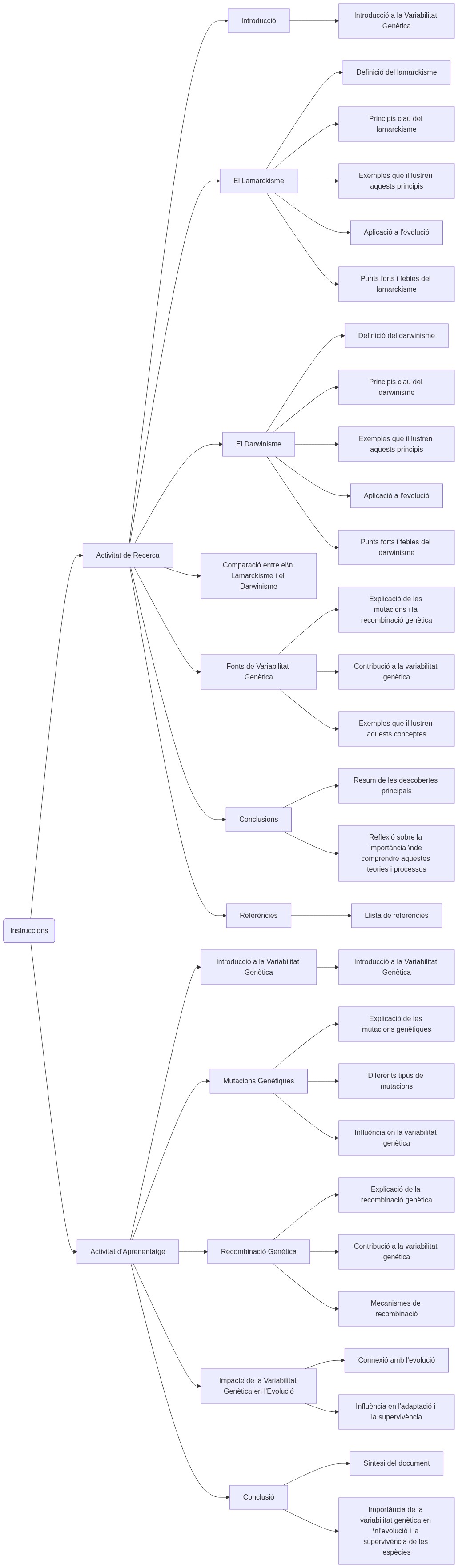 Esquema de les activitats