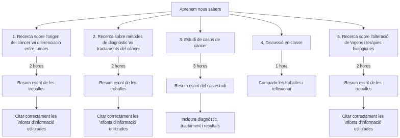 Esquema de les activitats